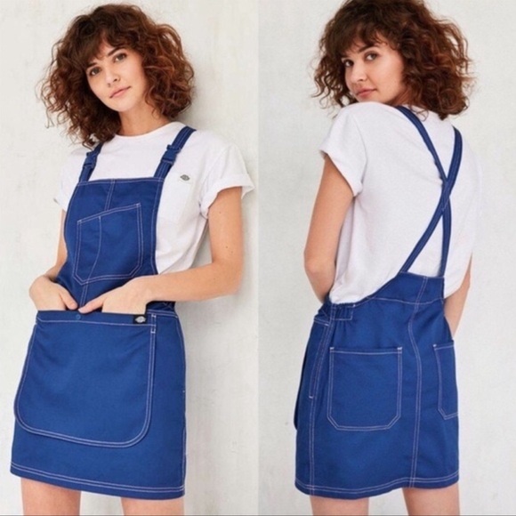 Dickies Navy Blue Overall Mini Dress - Picture 2 of 13